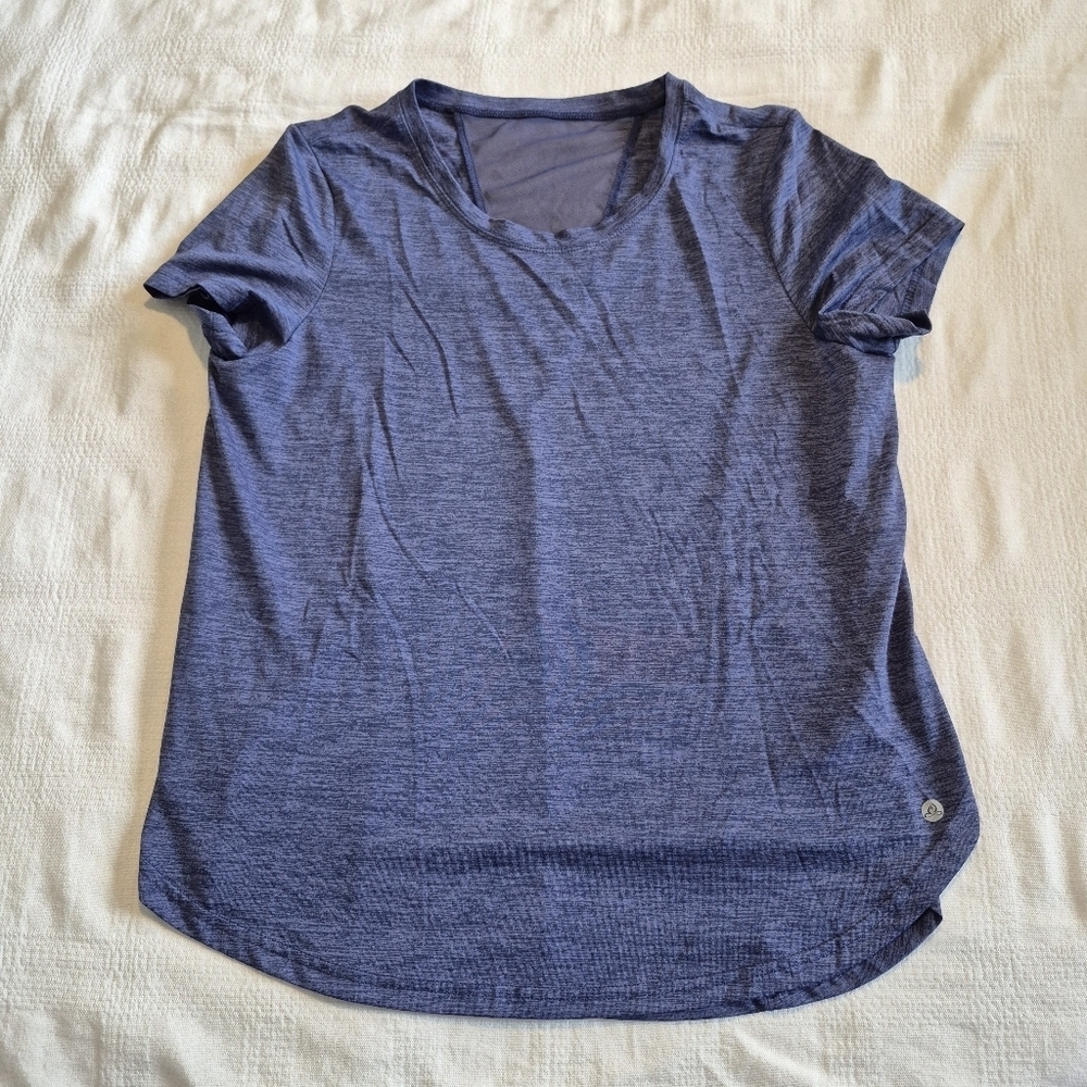 Apana women's size Large blue short sleeve shirt EUC